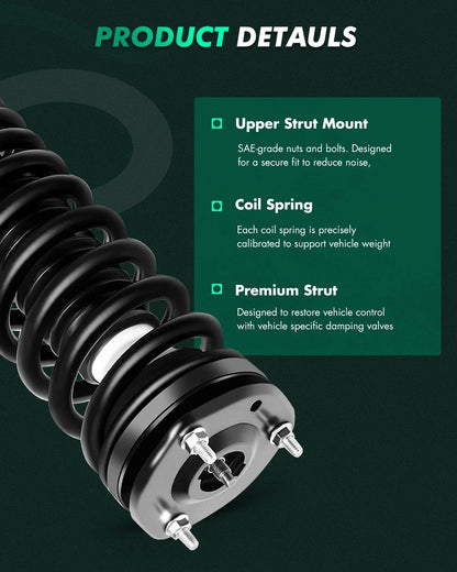 Front Shock and Strut Assembly w/ Coil Spring for 2003-2008 Mazda 6