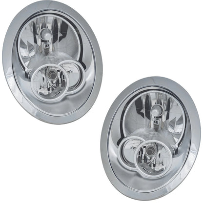 Headlight Set for Mini Cooper (2005–2008) Left & Right Halogen Bulbs