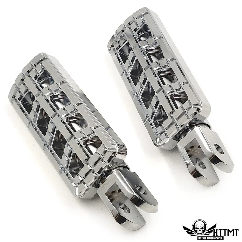 CNC Dominator Cut Chrome Foot Peg for Harley FXBB FXBR FXBRS FXLR 2018-2023