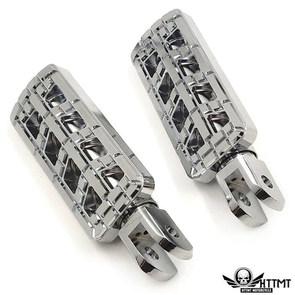 CNC Dominator Cut Chrome Foot Peg for Harley FXBB FXBR FXBRS FXLR 2018-2023