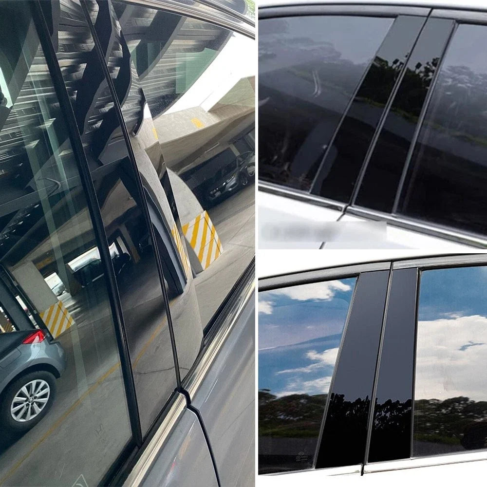 4PCS Black Window Pillar Posts Cover Trim for Toyota Tundra (2007–2021)