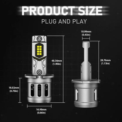 2X H3 LED Fog Light Bulb Conversion Kit for
