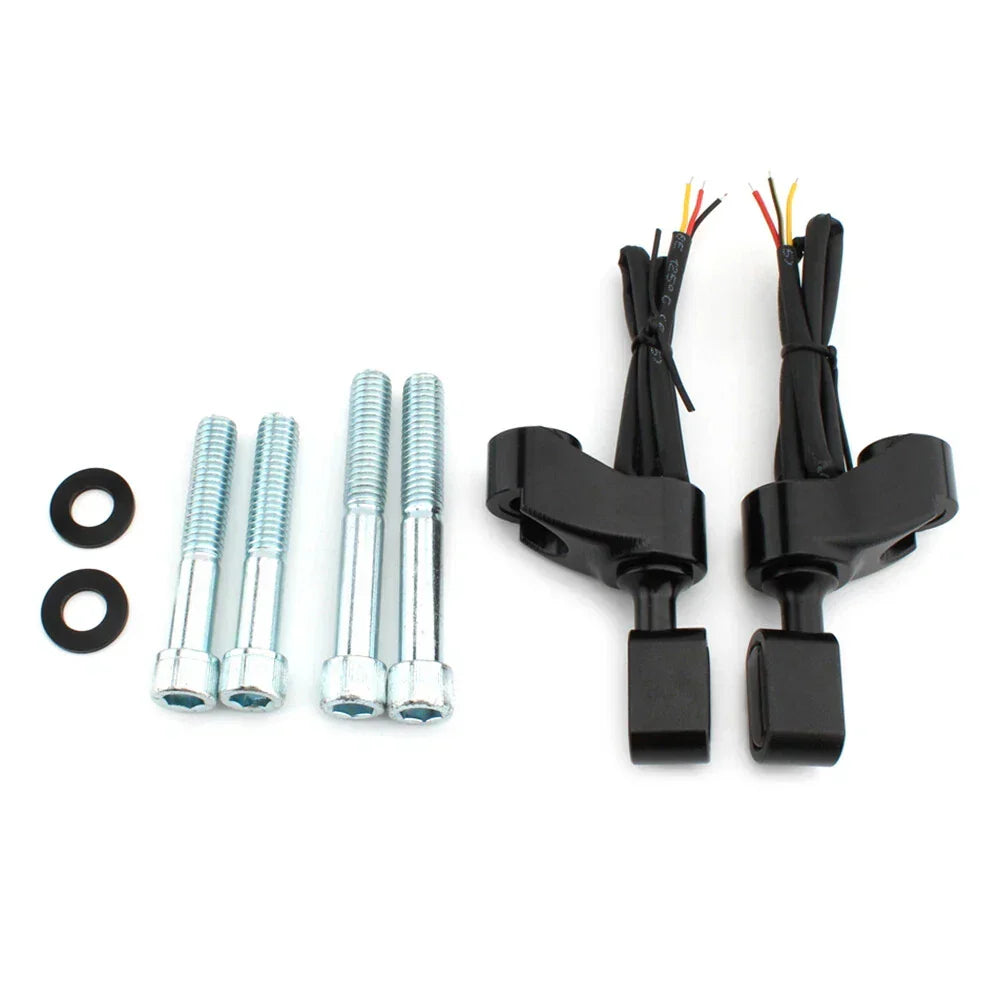 Front Fork Turn Signal Light Assembly for Harley FXR 1987-2000