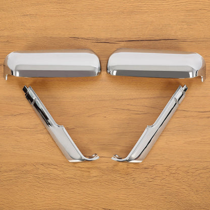 Chrome Side & Top Mirror Covers for Chevy Silverado 2500 3500 2020-2024