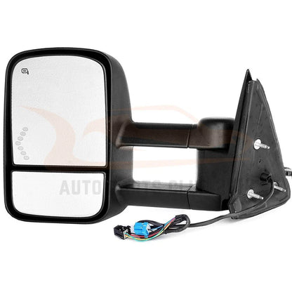 Power Heated Tow Mirrors - Black Arrow Light for Sierra/Silverado 03-07