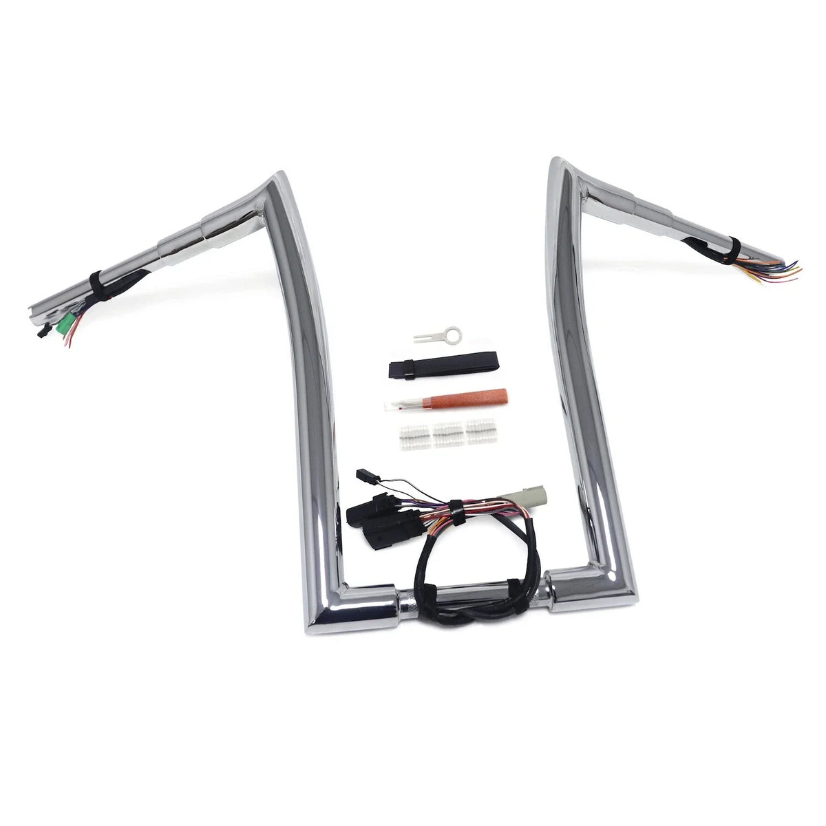 Prewired Chrome Handlebar 16" for Harley Road Glide 2008-2013