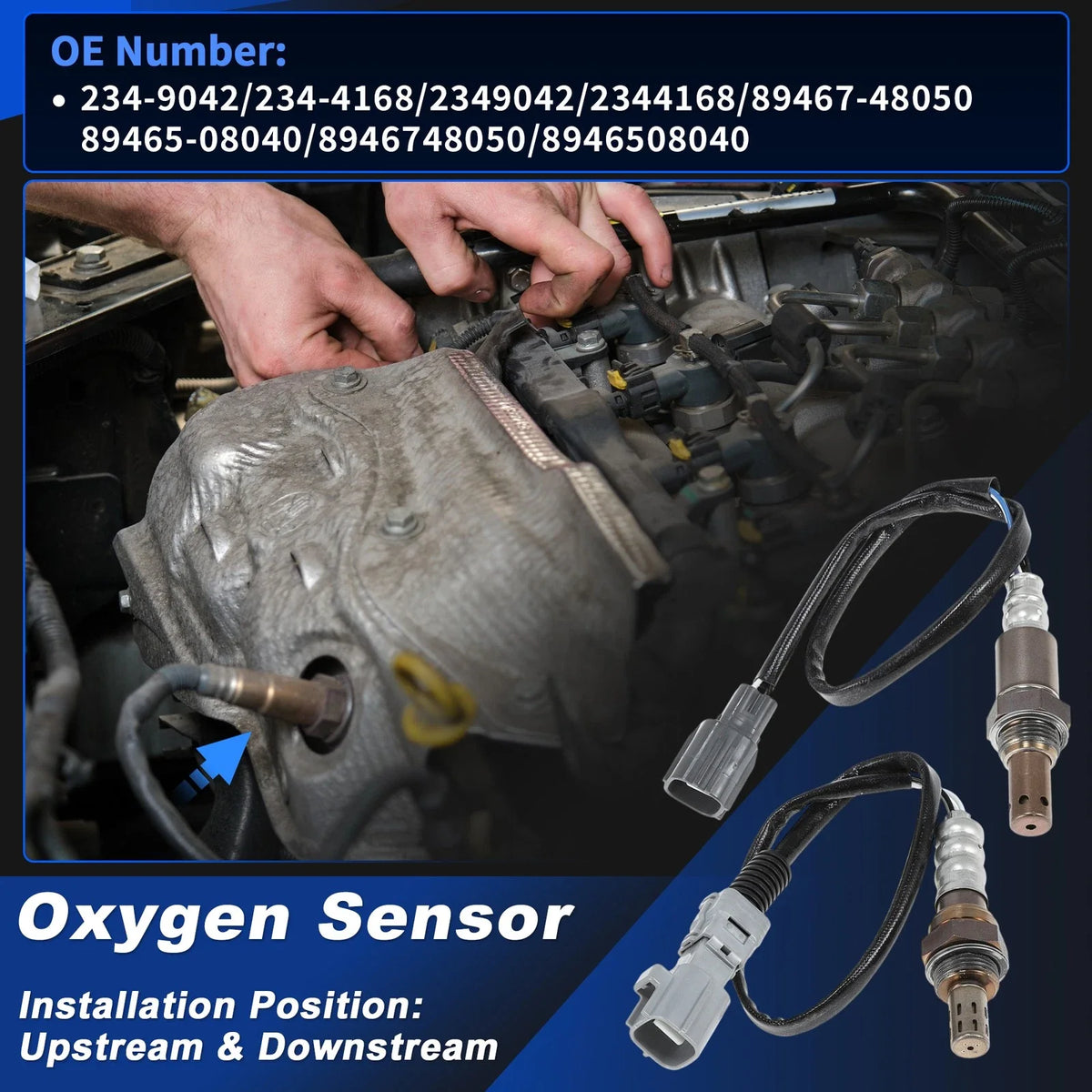 2X Upstream & Downstream Oxygen Sensor for Toyota Sienna (2004–2006)