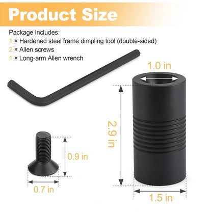 Hardened Steel Dimpling Tool for Field Door Frame Installation