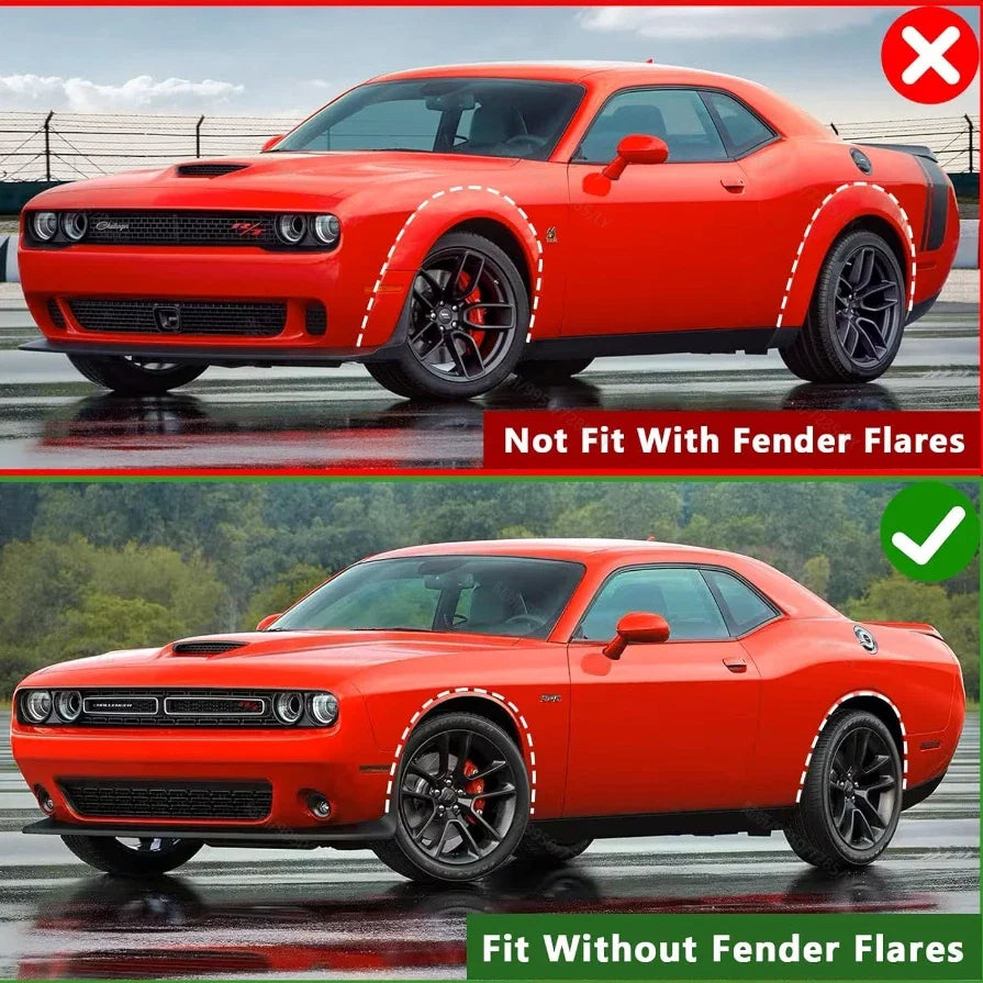 Mud Flaps Guards Splash Molded Set for Dodge Challenger (2015–2023)