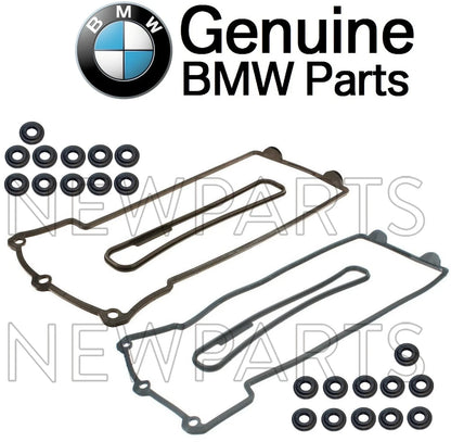 Valve Cover Gaskets Set of 2 & 22 Seals for BMW E31 E38 E39 1990-2003