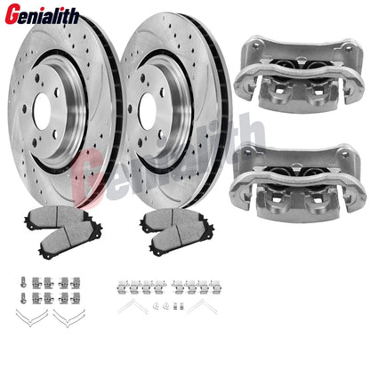 Front Brake Pads, Rotors & Calipers for Sienna 2011-2020, Highlander 2010-2019