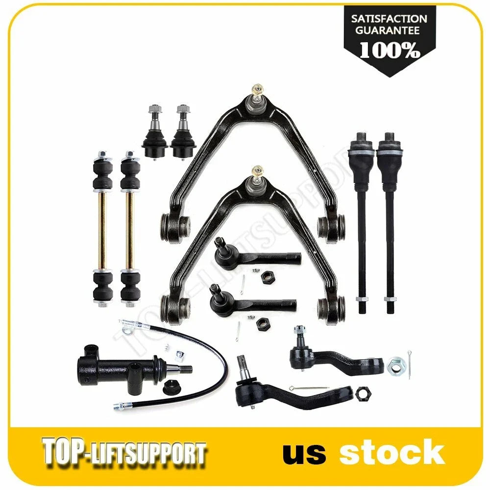 Set of 4 Control Arms and Tie Rods for Chevy Silverado GMC Yukon