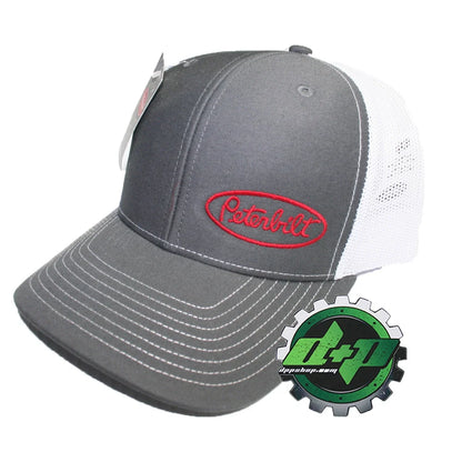 Baseball Cap with Charcoal/White Mesh Back for Peterbilt Trucks