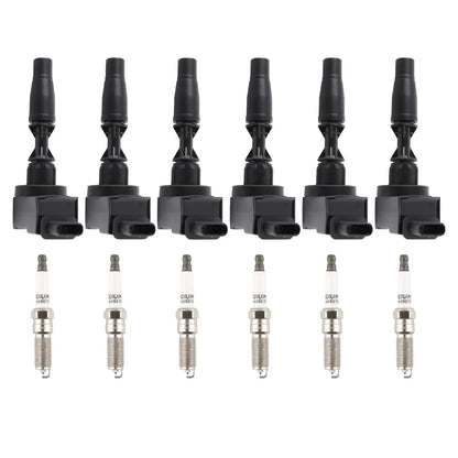 Ignition Coil & Spark Plug Set (Iridium) for Cadillac Buick Chevrolet 6