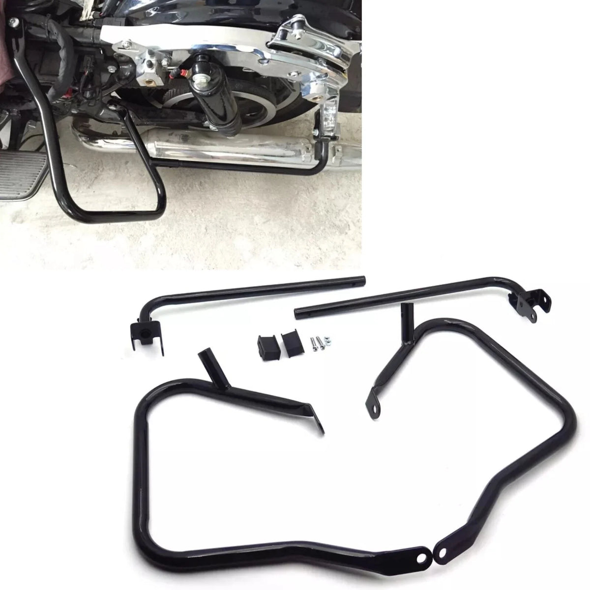 Front Saddlebag Guards Loop-style for Harley Touring FLHR FLHTCU 2014-2023