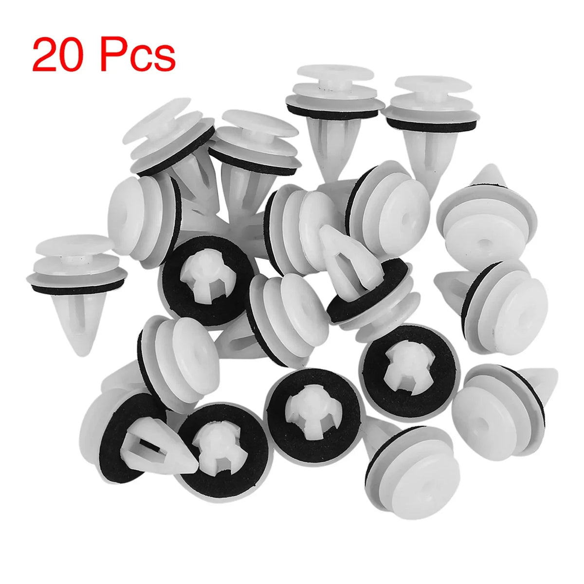 Set of 20 White Plastic Clips for BMW E46 E90 F30 X3 X5 E60