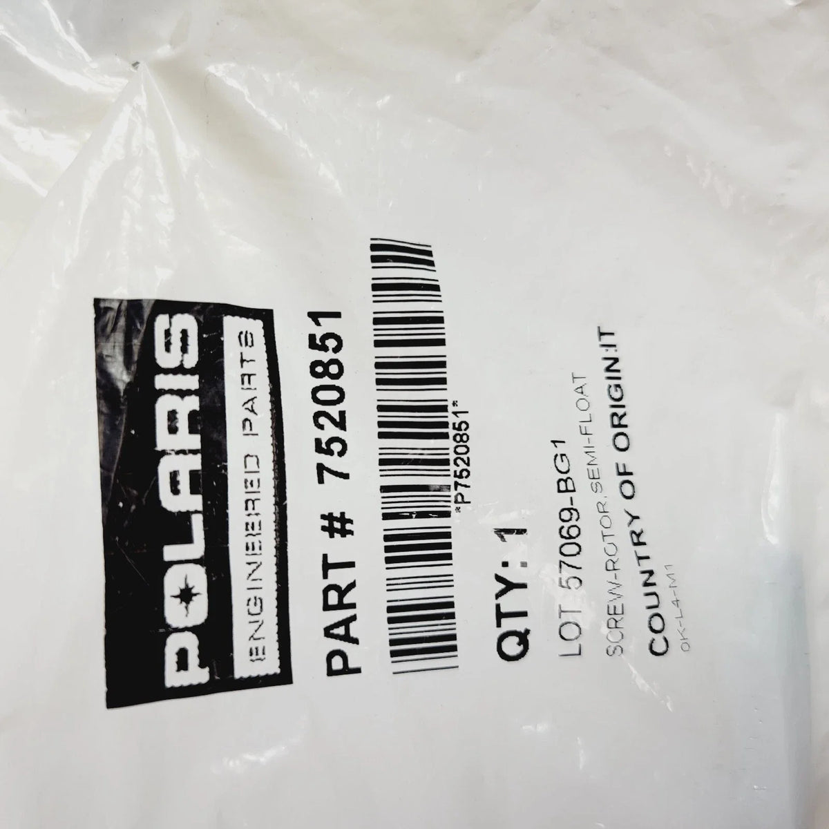 Screw-Rotor Semi-Float Part Number 7520851 for Polaris
