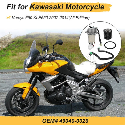 Fuel Pump & Hose & Oil Filter for Kawasaki Versys 650 KLE650 (2007–2014)