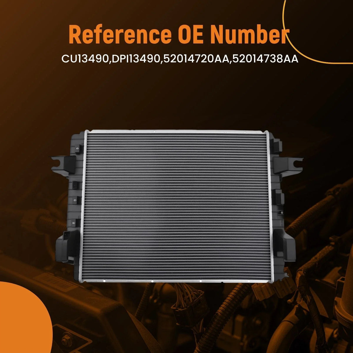 Aluminum Coolant Radiator for RAM 2500 3500 (2013–2018) CU13490 AT