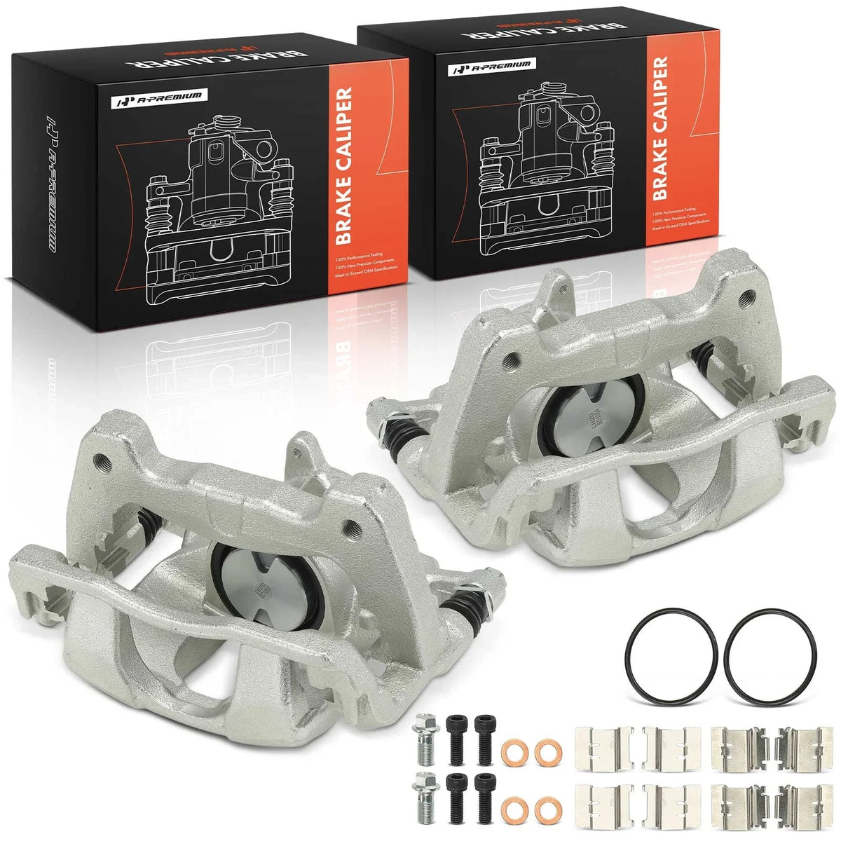 Pair Rear Brake Calipers with Brackets for Ford Transit-150 Transit-250 (2015–2023)