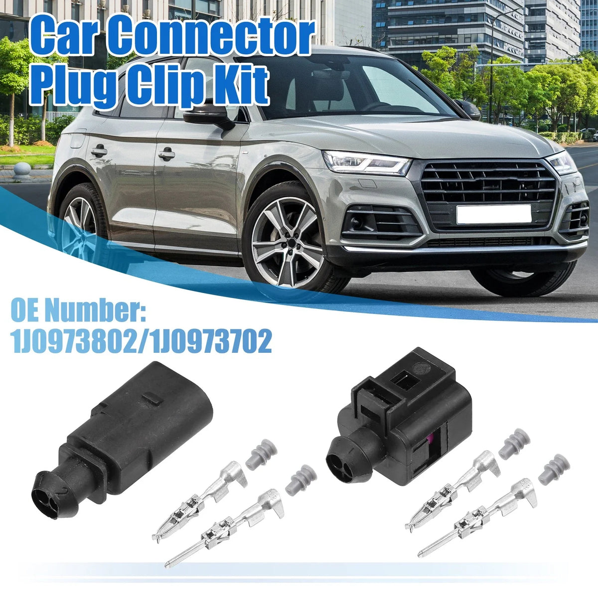 2X 1J0973802/1J0973702 Connector Sensor Set for VW Audi 