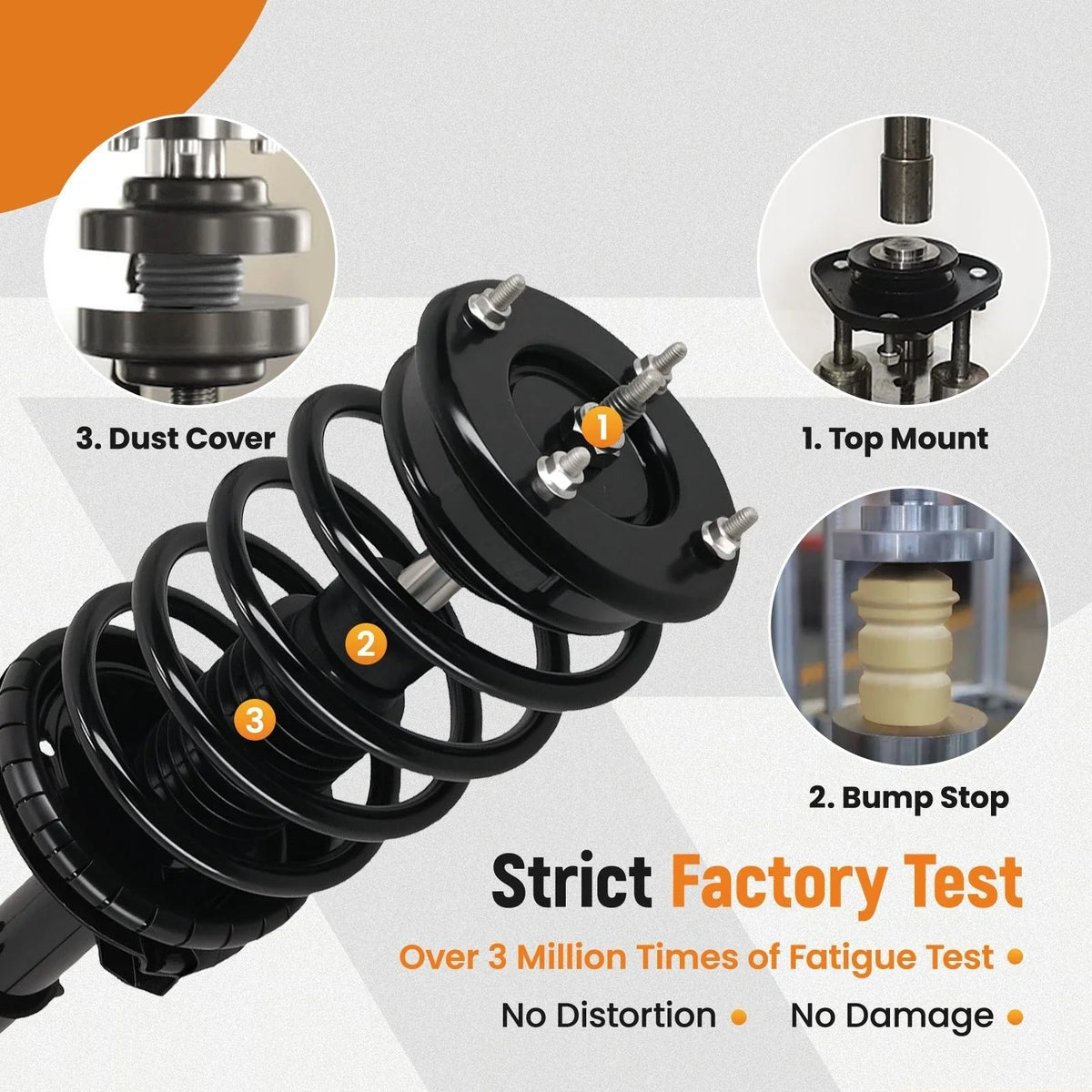 4X Complete Shocks Struts Coil Spring for Ford Mustang (2005–2010)