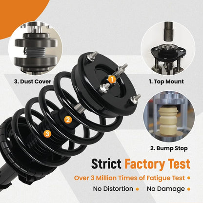 4X Complete Shocks Struts Coil Spring for Ford Mustang (2005–2010)