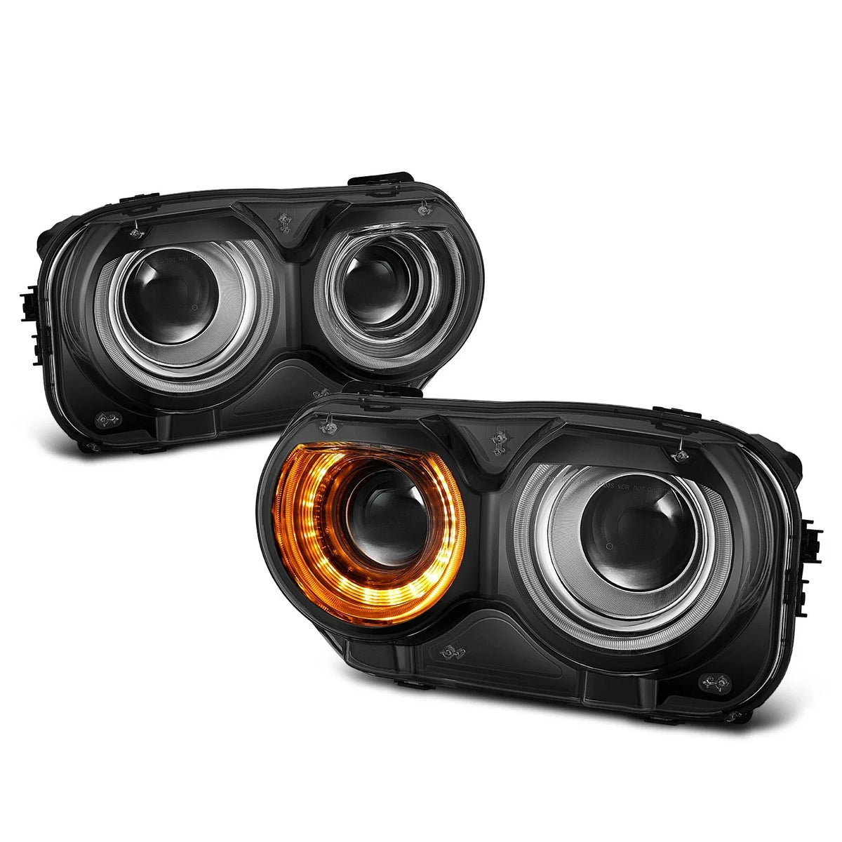 Left Side Headlight for Dodge Challenger (2015–2023) - Black Housing