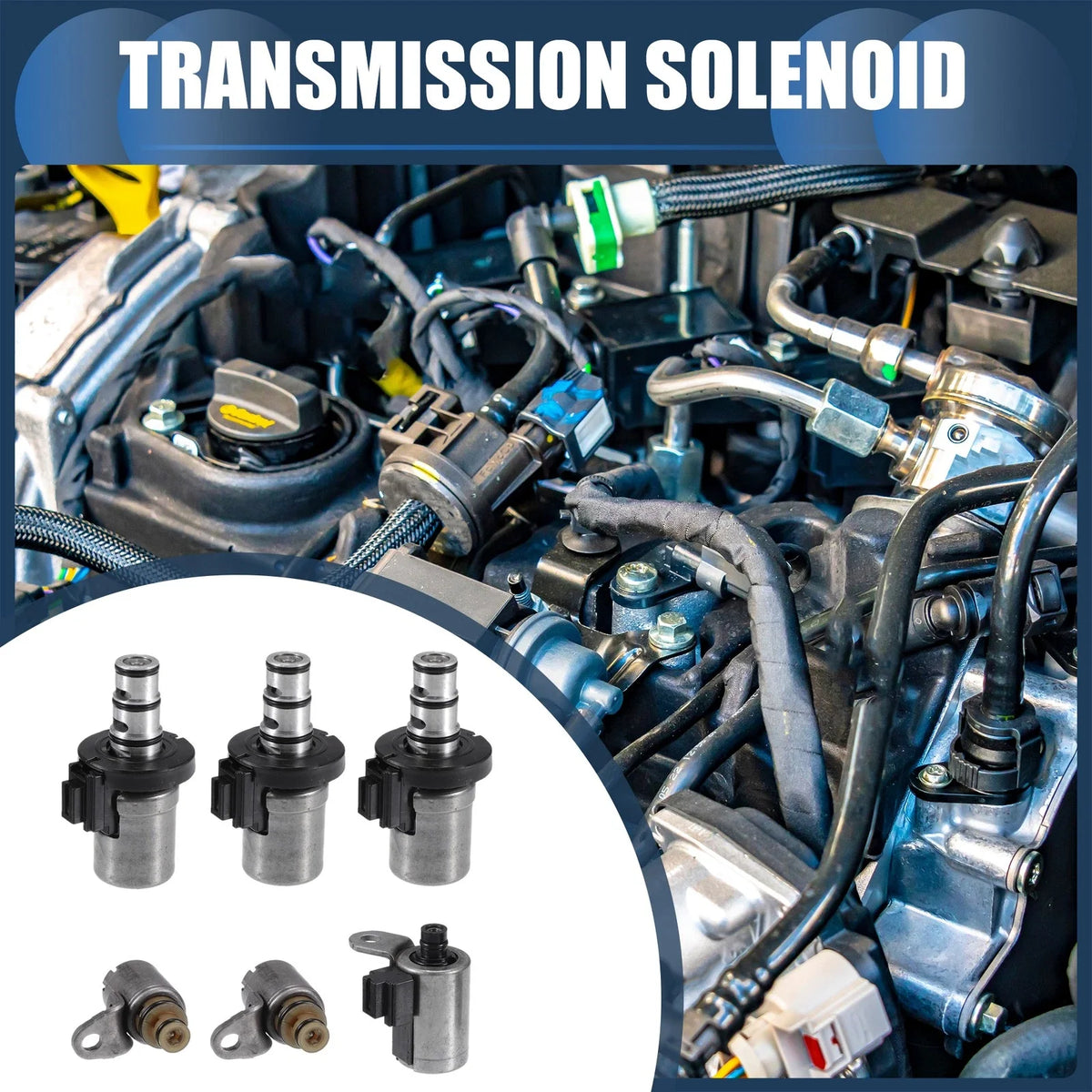Set of 1 Transmission Solenoid for Mazda CX-7 (2012) & Ford Focus (2000–2012)