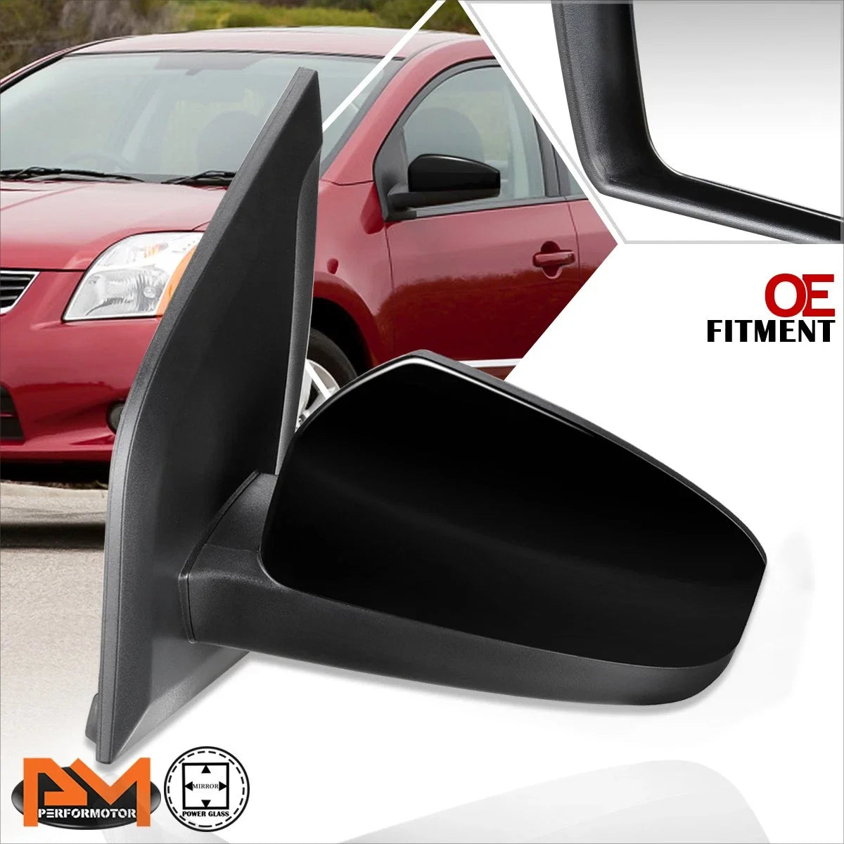 Adjustable Powered Rear View Side Mirror for Nissan Sentra (2007-2012)