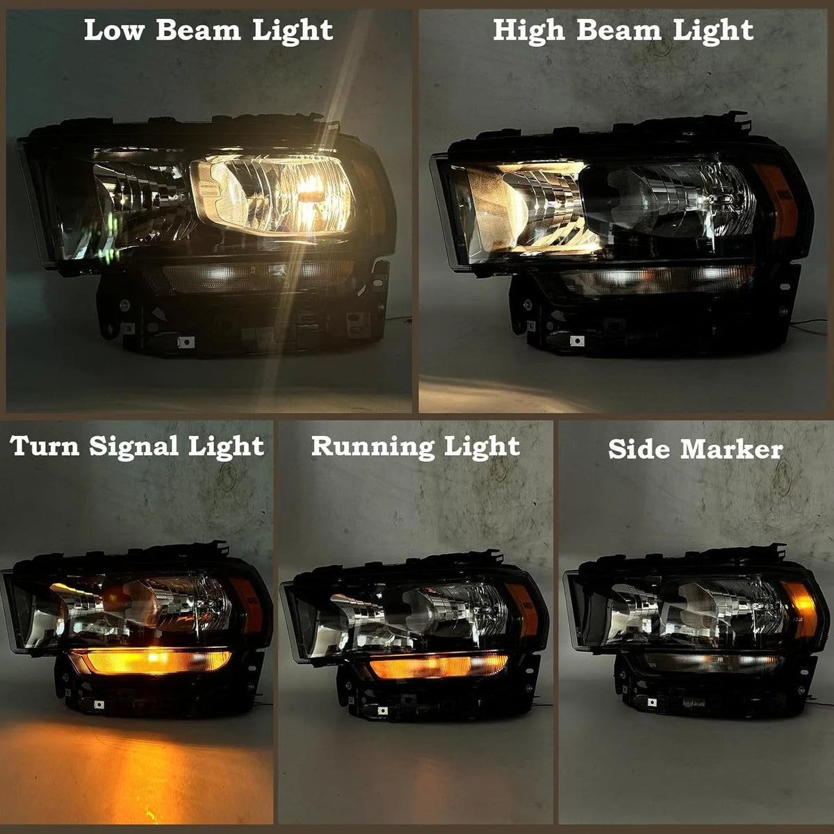 Driver Side Chrome Headlight for Ram 2500 3500 (2019-2024)