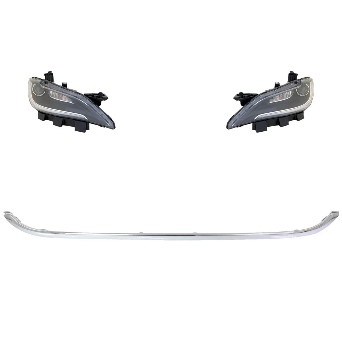 Headlight Kit for Chrysler 200 (2015) Left & Right Halogen 3 Pc
