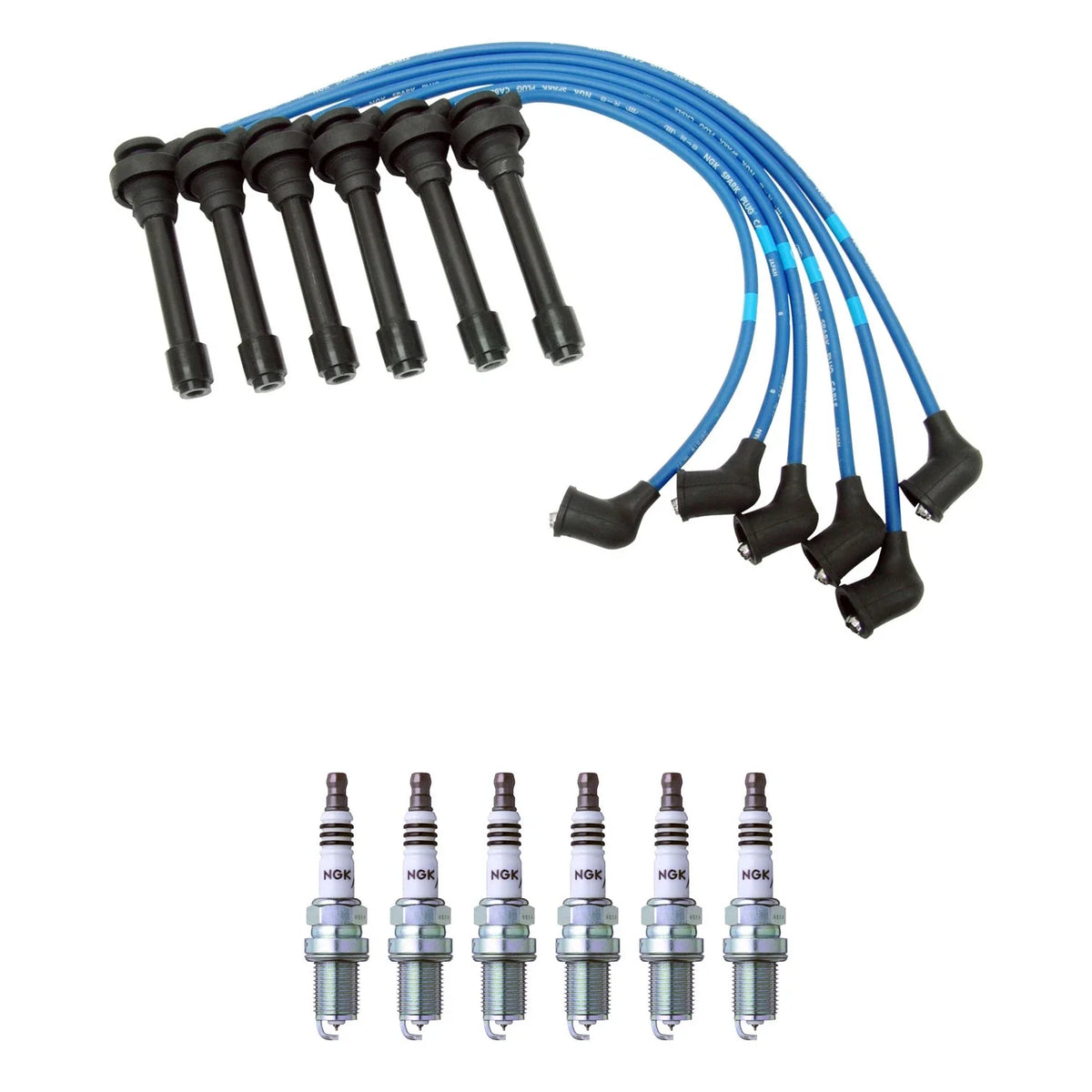 NGK 7mm Wire Set 6 Iridium Spark Plugs for Eclipse Sebring (1995–2005)