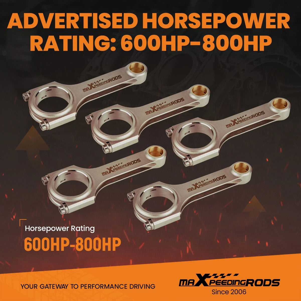 144mm Connecting Rods for 1994–1995 Audi RS2 2.2L 5cyl