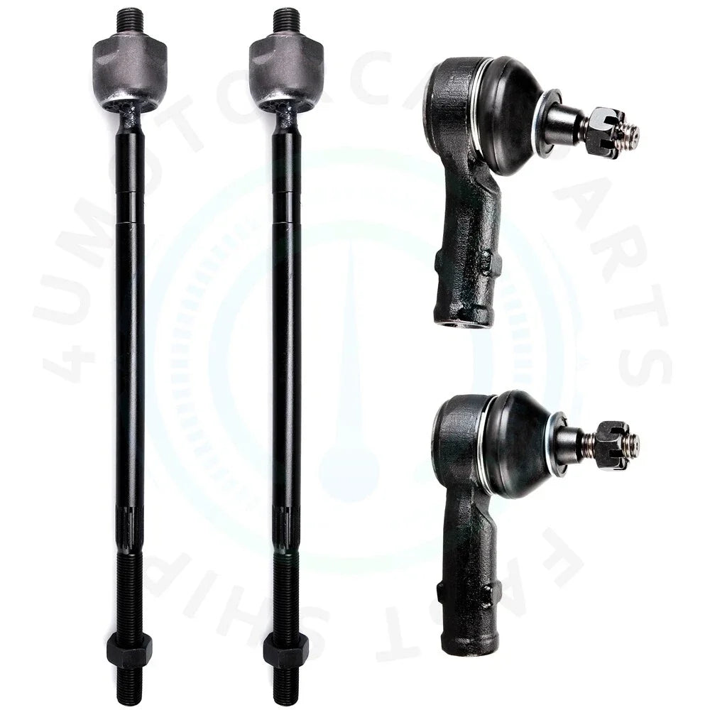 Set of 4 Front Inner Outer Tie Rods for Ford Focus (2008)