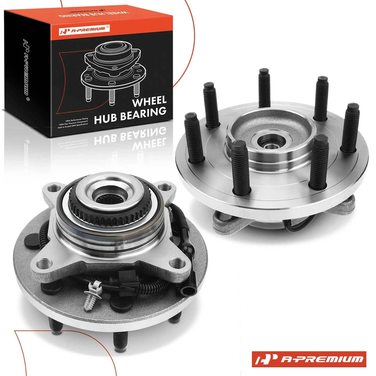 2X Front Wheel Hub & Bearing Assembly w/ABS for Ford F-150 (2009–2010)
