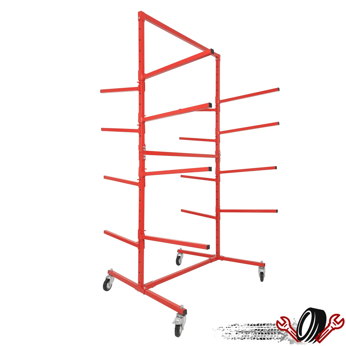 Adjustable Mobile Bumper Storage Rack for Auto Body Shop