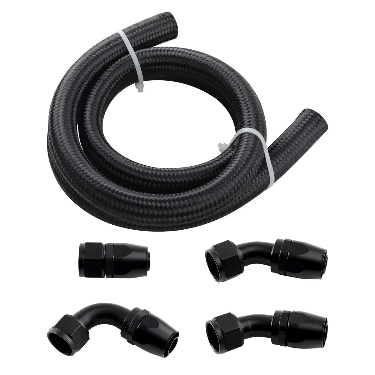 Rubber Nylon Braided Fuel Hose 16AN 90° for Toyota Hilux N70