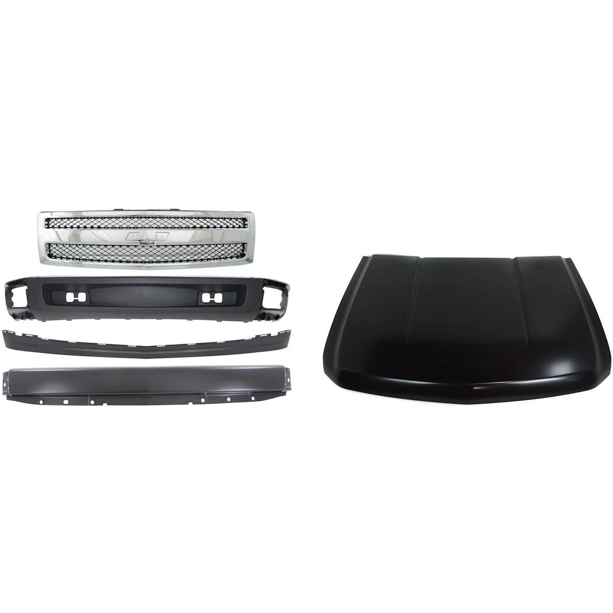 Bumper Kit for Silverado 1500 (2007–2013) 5pc with Emblem Provision