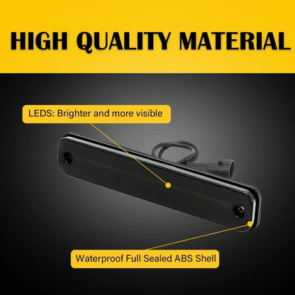 4X Side LED Marker Lights for Hummer H2 (2003–2009) Smoked Amber Red Lamp