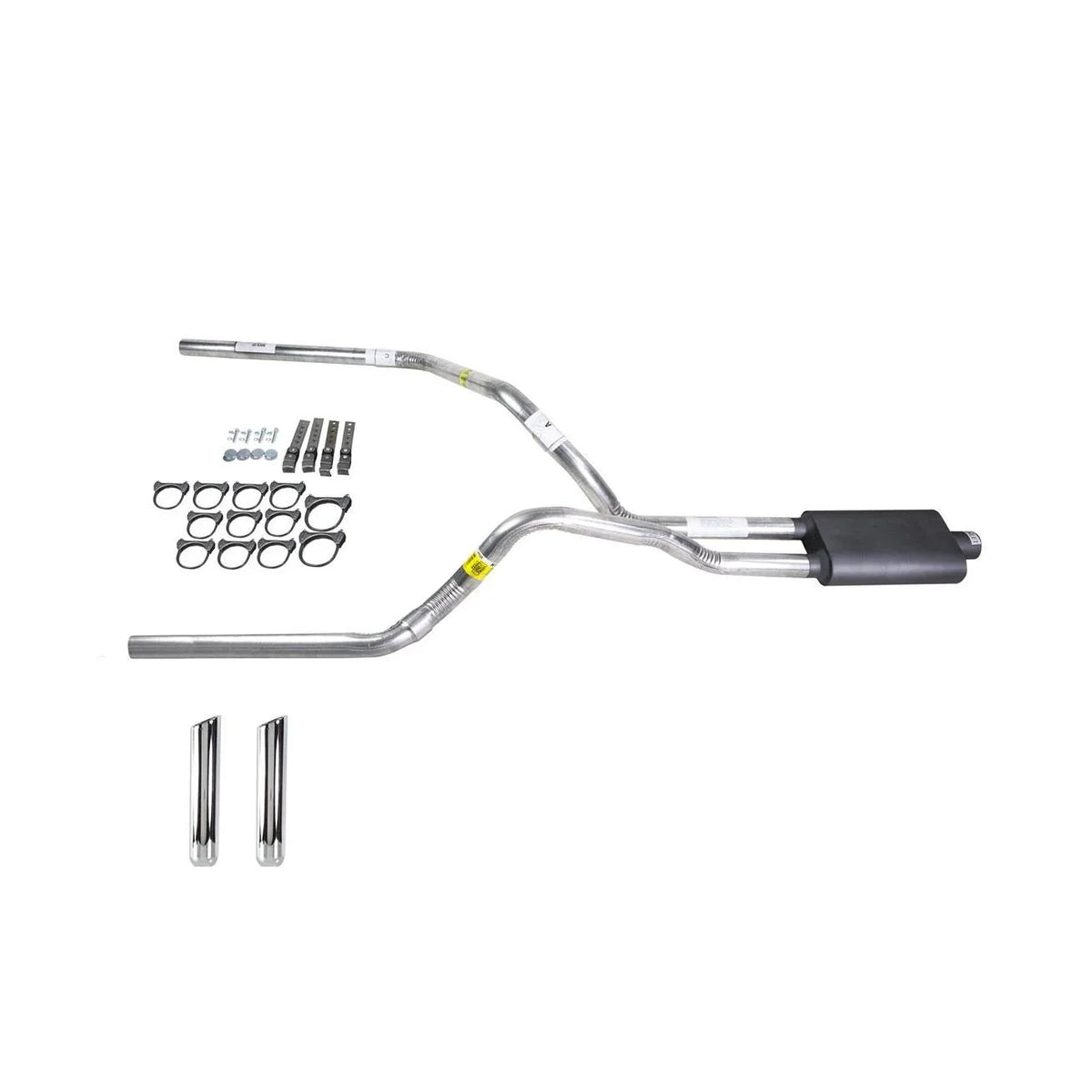 Dual Exhaust 2.5" Pipe & Flowsound Muffler for Ram (2004–2006)