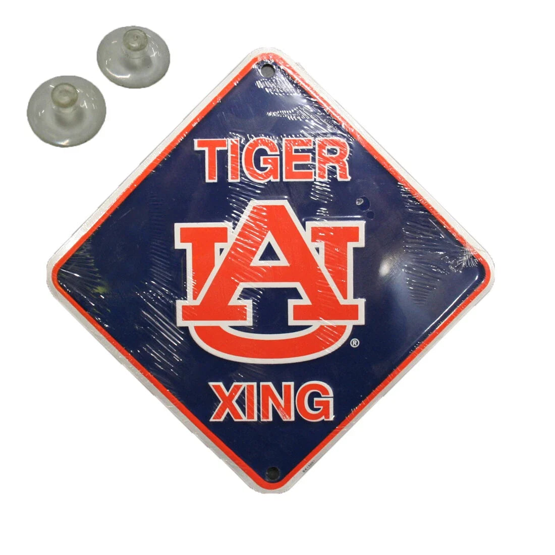 Auburn University "Tiger Xing" Embossed Metal Crossing Sign 6"x6"
