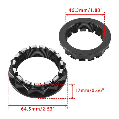 2X Black Axle Nuts for Rear Wheels of Ducati Panigale 2012-2024