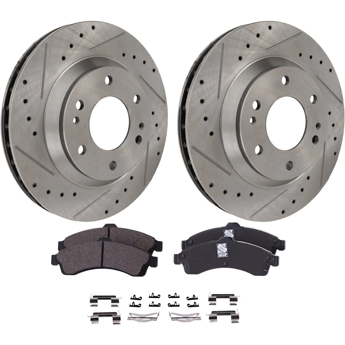 Front Brake Disc Rotors and Pads Kit for Chevy GMC Envoy Trailblazer (2002–2009)