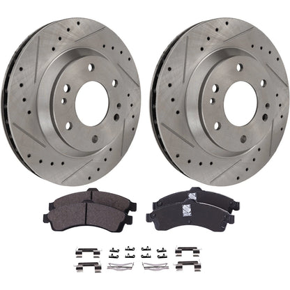 Front Brake Disc Rotors and Pads Kit for Chevy GMC Envoy Trailblazer (2002–2009)