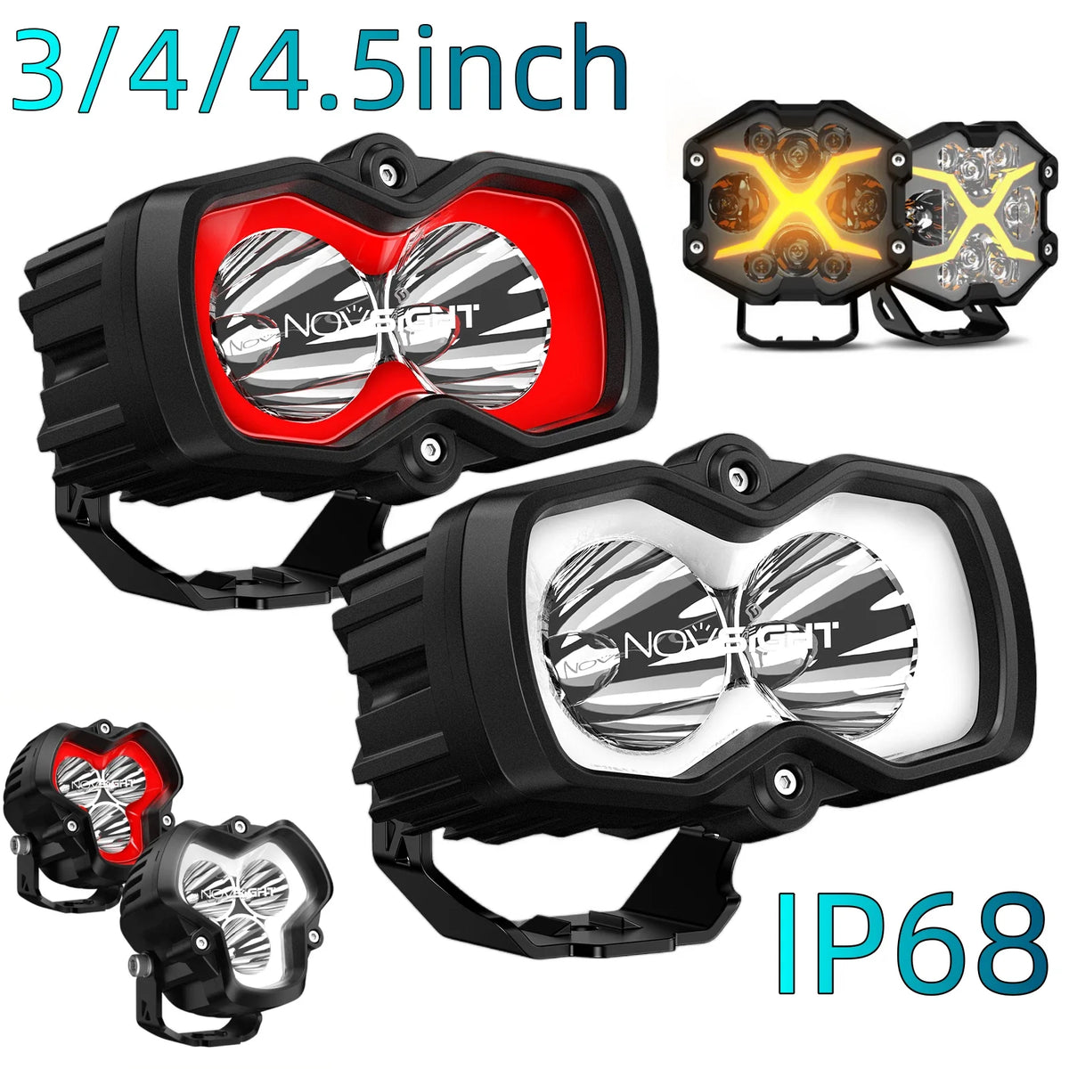 3"/4"/4.5" LED Pod Work Light for Jeep Pickup