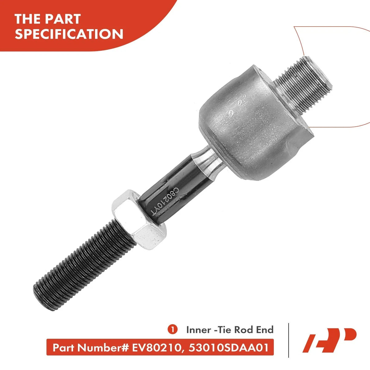 Set of 6 Tie Rod End Ball Joints for Honda Accord (2003-2007)