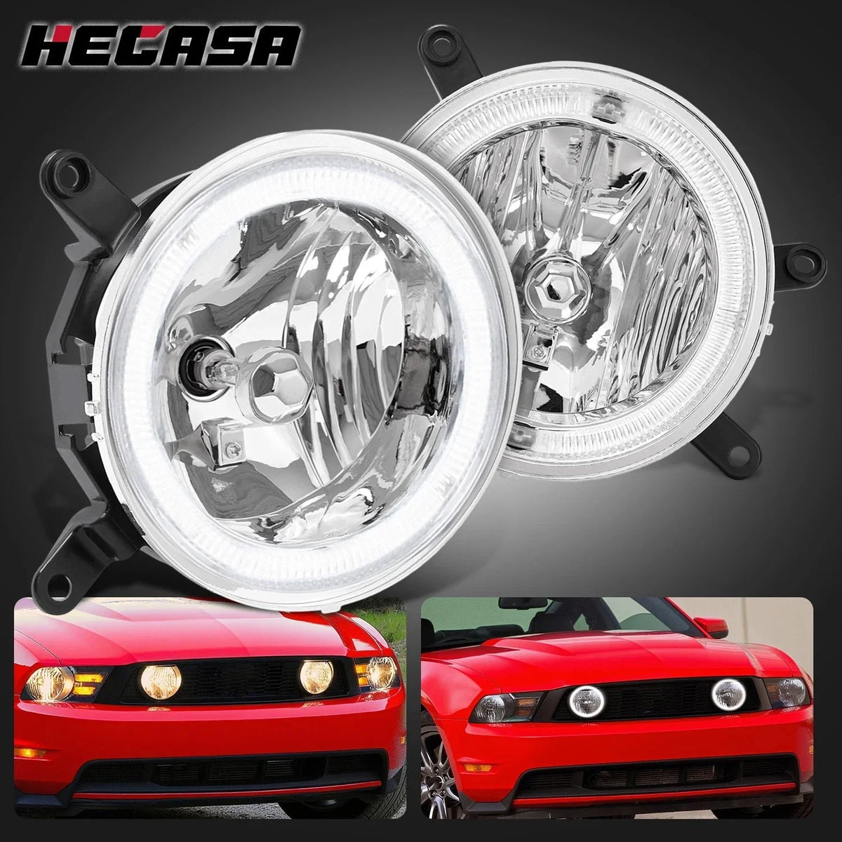 LED Halo Fog Light Kit - 2X for 2005-2009 Ford Mustang GT