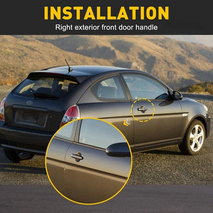 Right Side Outer Door Handle for Front Passenger - Hyundai Accent 2006-2011