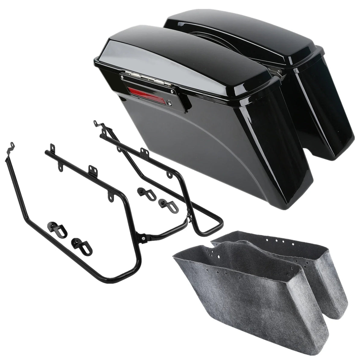 Hard Saddlebags with Conversion Brackets for 2008-2017 Dyna Fat Bob